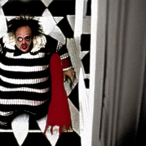 Image similar to Beetlejuice , film still from the movie The Shining