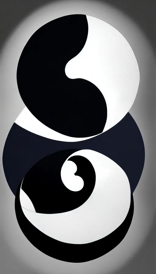 Image similar to Abstract representation of ying Yang concept, by André François