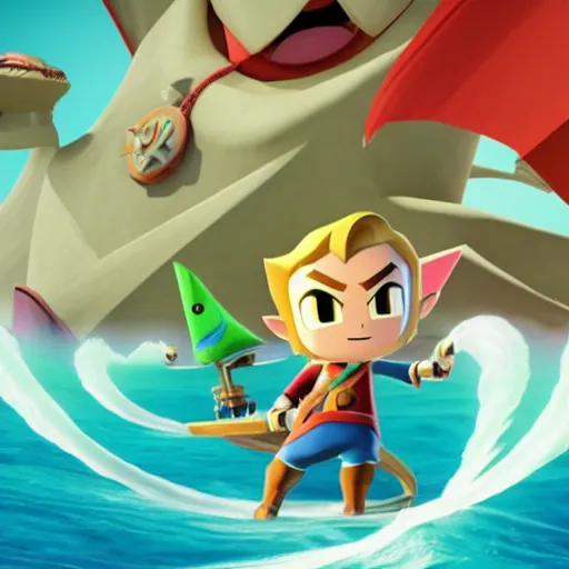 Image similar to Elon Musk in Zelda Wind Waker, 4k, UHD