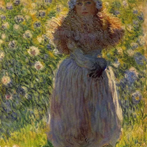 Image similar to midsommar werewolf by claude monet