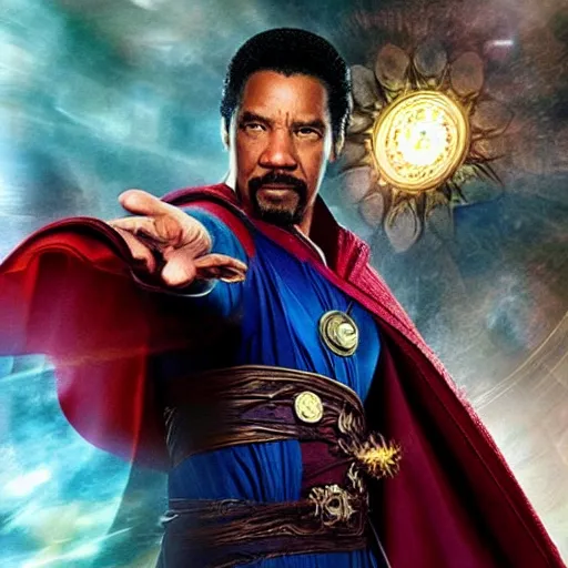 Image similar to denzel washington as doctor strange. realistic concept art