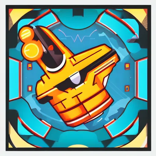 Image similar to Rocket league by Tristan Eaton, geometric, vector, symmetrical, minimalism, trending dribbble, behance