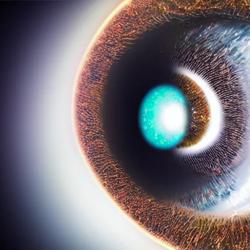 Prompt: Photorealistic Picture of Human Eye as Blackhole
