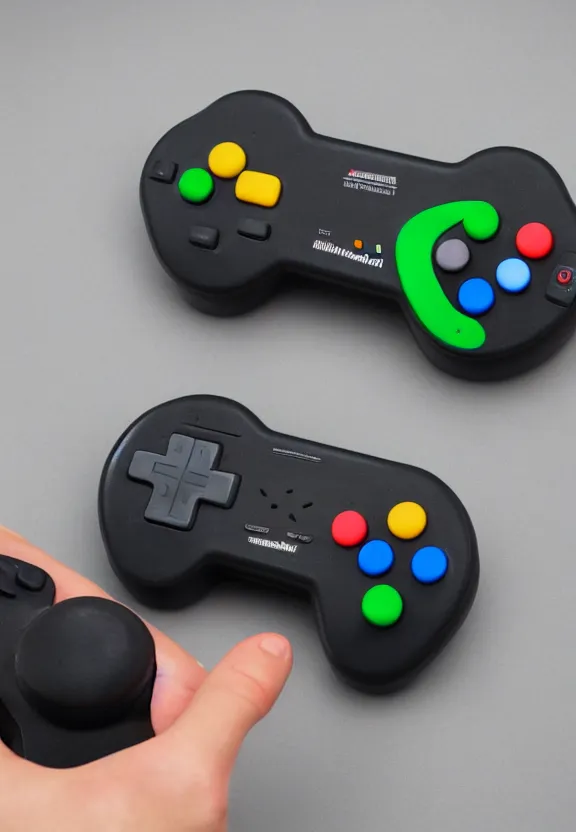 Image similar to nintendo 6 4 game controller, product photo