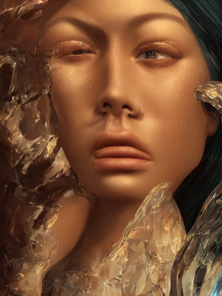 Prompt: a thinking woman unreal engine 5 octane 8 k, close up, ultra hd, highly detailed by karol bak, trending on artstation