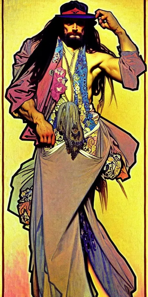 Prompt: “ ( ( ( ( ( macho man randy savage, roller skating ) ) ) ) ) painted by alphonse mucha and rembrandt!!!!!!!!!!!!!!!!!!!!! ”