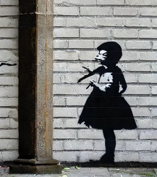 Image similar to new art from banksy