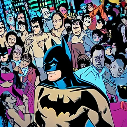 Prompt: batman in a rave party - n 4