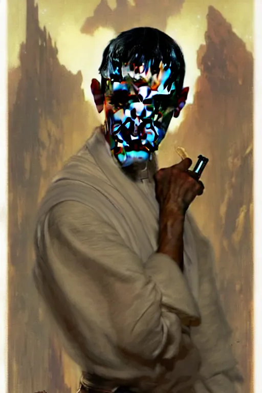 Image similar to barack obama as a attractive man, smooth face, star wars, painting by gaston bussiere, craig mullins, greg rutkowski, alphonse mucha