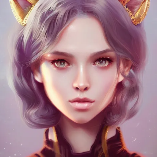 Image similar to teen cat girl, gorgeous, amazing, elegant, intricate, highly detailed, digital painting, artstation, concept art, sharp focus, illustration, art by Ross tran