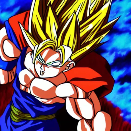 san goku super saiyan 1 0 0 in dragon ball z by akira