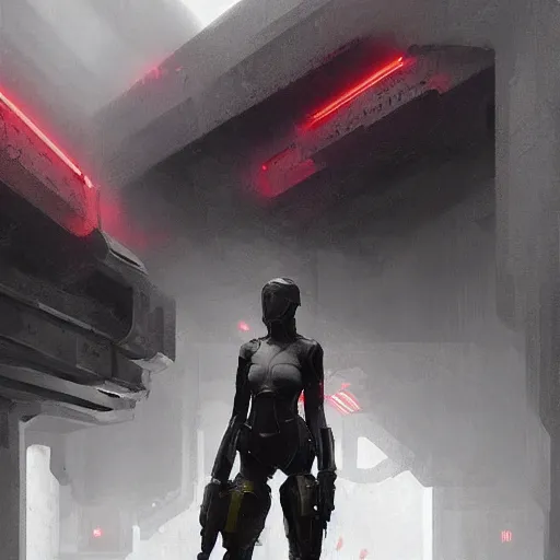 Prompt: concept art by greg rutkowski, soldiers wearing futuristic white and black tactical gear, shooting monsters made of reddish ooze, brutalist futuristic interior, dim lighting, detailed portraits, nostalgic atmosphere, scifi, digital painting, artstation, concept art, smooth, sharp foccus ilustration, artstation hq