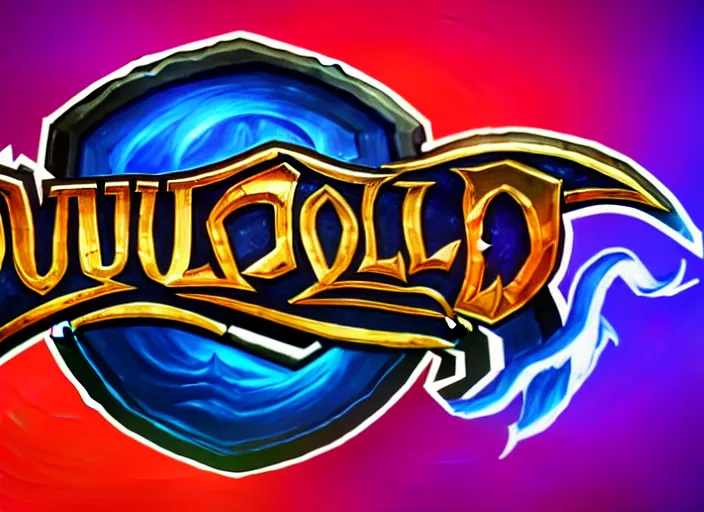 Image similar to logo for a game called'duelio ', style of hearthstone and league of legends, logo concept, fantasy, fun