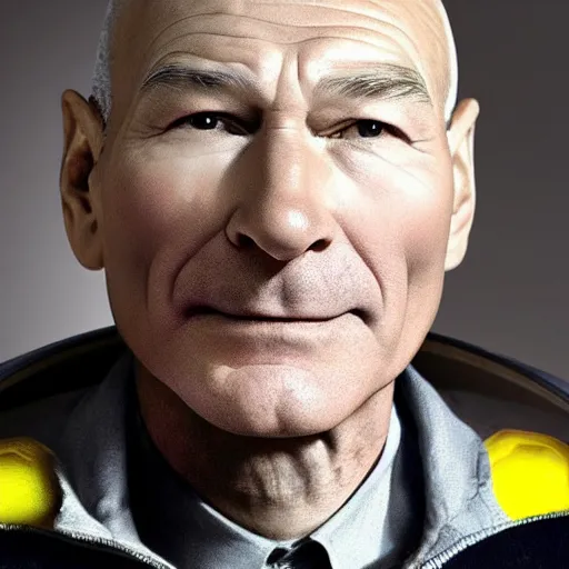 Image similar to patrick stewart as the real buzz lightyear