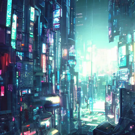 cyberpunk dystopia wide angle shot makoto shinkai | Stable Diffusion ...