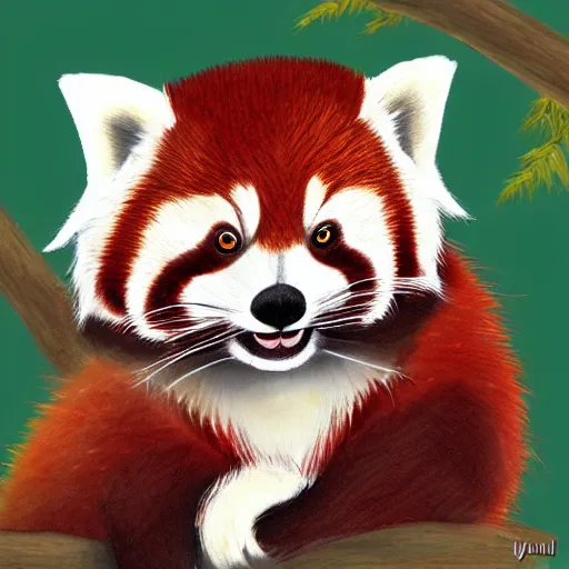 Image similar to red panda by Yuumei