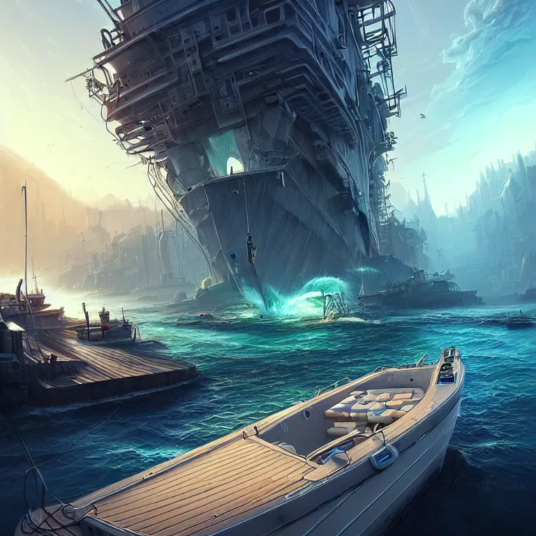 Image similar to epic professional digital art of 🍃 🛥 🏭 😱, best on artstation, cgsociety, wlop, cosmic, epic, stunning, gorgeous, much detail, much wow, masterpiece