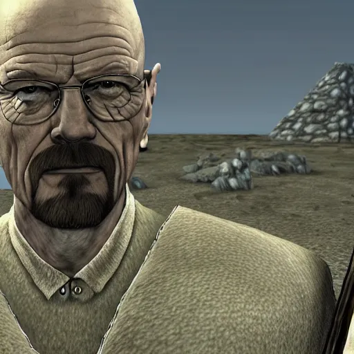 Image similar to walter white in morrowind