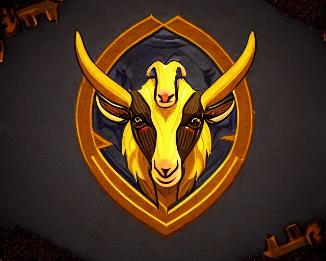 Image similar to goat esports logo vector art, deep focus, d & d, fantasy, intricate, elegant, highly detailed, digital painting, artstation, concept art, matte, sharp focus, illustration, hearthstone,