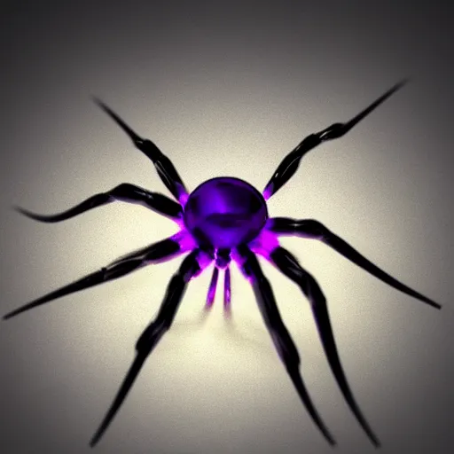 Prompt: violet crystal spider, render, octane, unreal engine, 8 k