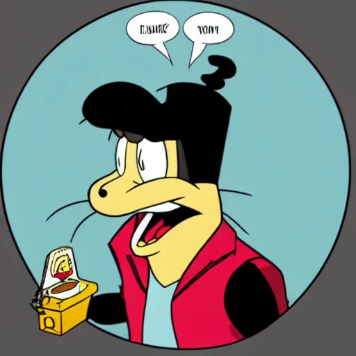 Image similar to drake in the style of a looney tunes character floating because he smelled a delicious pie, high detailed cartoon, looney tunes