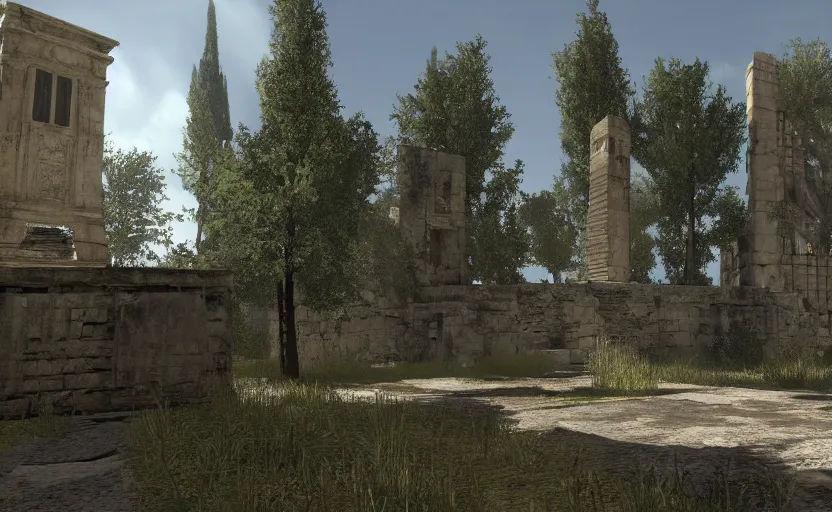 Prompt: the talos principle puzzle screenshot, high resolution