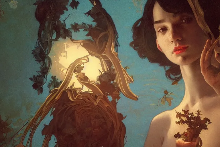 Image similar to my plots and purposes were not mine, just items borrowed, golden hour, mystical, smooth, sharp focus, fantasy, 85mm, DOF, art by Caravaggio, Greg rutkowski, Sachin Teng, Thomas Kindkade, Alphonse Mucha, Norman Rockwell, Tom Bagshaw