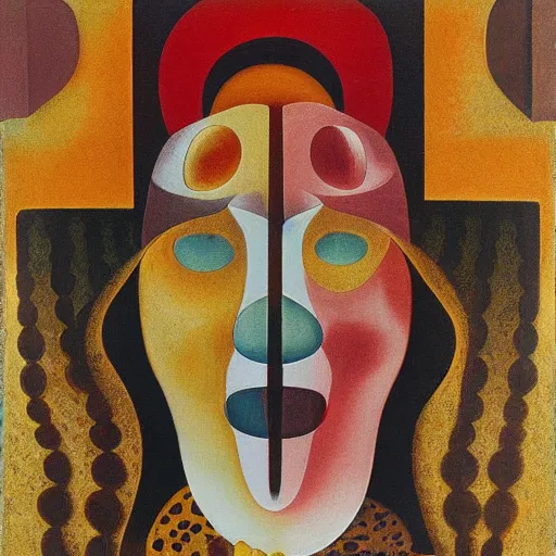 Image similar to floral face portrait by leonetto cappiello and wojciech siudmak and ernst fuchs, anni albers, oil on canvas