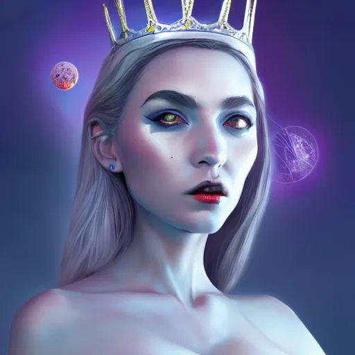 Image similar to Queen of the night, highly detailed, digital painting, artstation, concept art, smooth, sharp focus, illustration