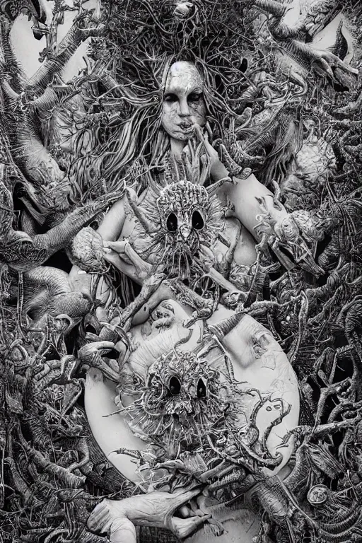 Prompt: Plague goddess painting by Dan Hillier, intricate, highly detailed, trending on artstation, artstationHD, artstationHQ, 4k, 8k