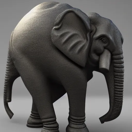 Image similar to cybernetic elephant guardian, bipedal, octane rendered