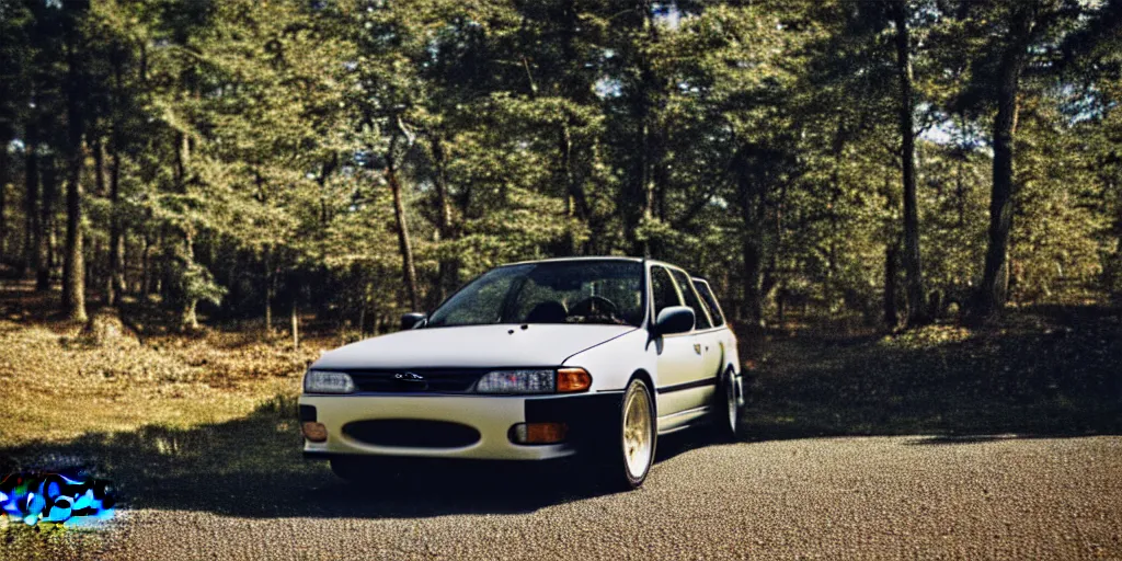 Prompt: photograph, 1999 subaru impreza 2.5RS, GC8, cinematic, 8k, depth of field, bokeh.