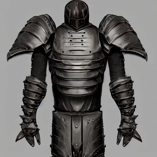 Prompt: leather armor inspired by a trilobite, artstation