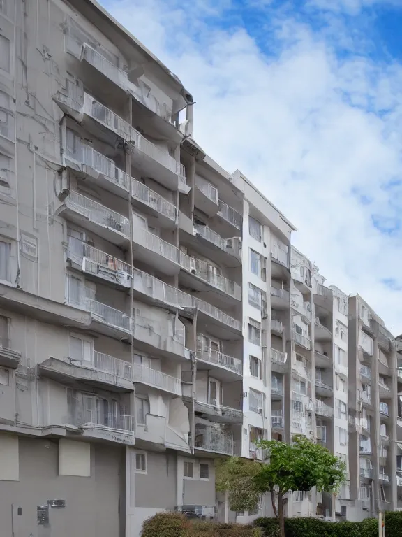 Image similar to panel apartment house, photo, extreme wide shot