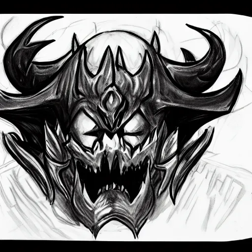 Prompt: a sketch of ragnaros