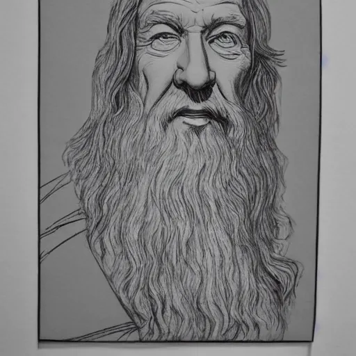 Prompt: Gandalf pondering his orb by Henry Gray