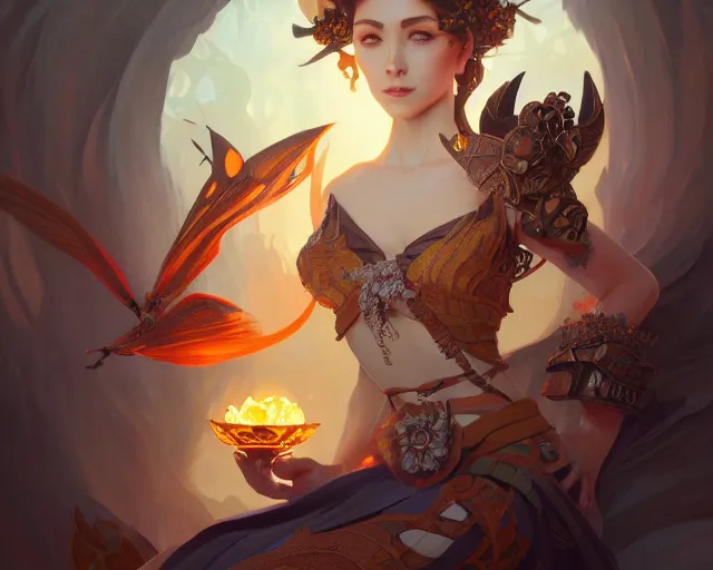 Image similar to photography of ita? jakucha «, deep focus, d & d, fantasy, intricate, elegant, highly detailed, digital painting, artstation, concept art, matte, sharp focus, illustration, hearthstone, art by artgerm and greg rutkowski and alphonse mucha