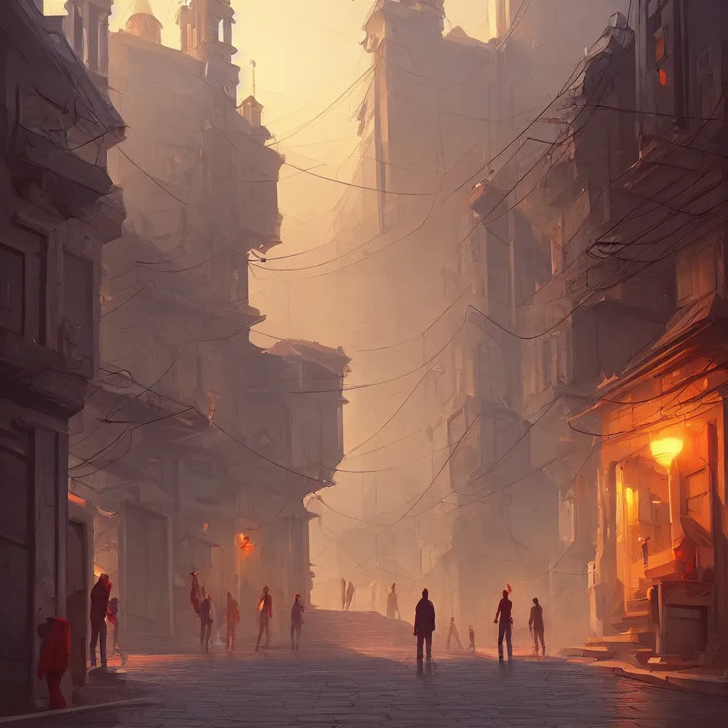 Prompt: a cinematic scene from istanbul, concept art by nick ford and sylvain sarrailh,
