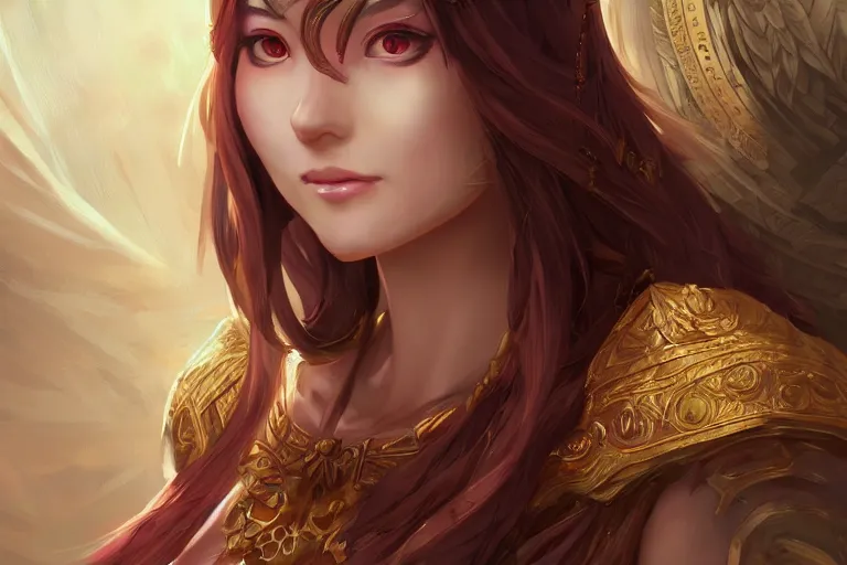 Image similar to a stunning portrait of Mari Illustrious Makinami as an ancient greek priestess, digital art by Ross Tran and Angel Ganev, highly detailed, trending on artstationhq