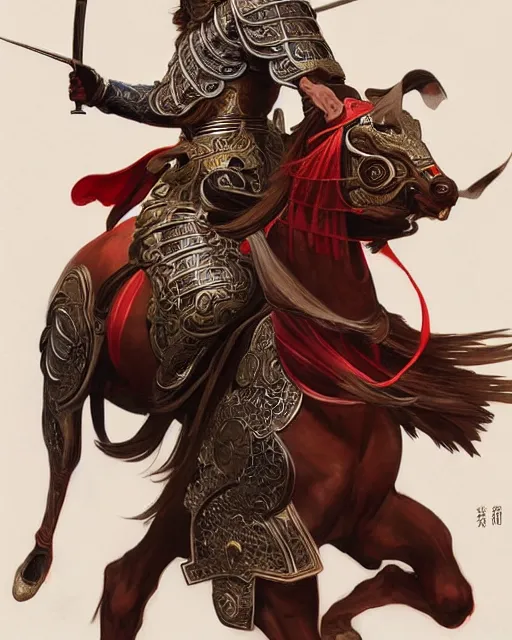 Prompt: suit up man and chinese ancient warrior back to back, decorated with opera motifs, traditional chinese art, intricate, elegant, highly detailed, digital painting, artstation, concept art, smooth, sharp focus, illustration, art by artgerm and greg rutkowski and alphonse mucha, 8 k