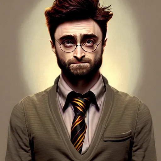 Prompt: symmetry portrait of daniel radcliffe as wolverine, american stand - up comedian, intricate, elegant, highly detailed, digital painting, artstation, concept art, smooth, sharp focus, illustration, art by artgerm and greg rutkowski and alphonse mucha