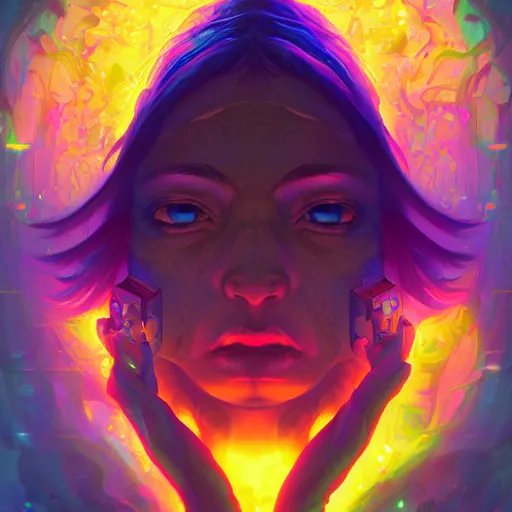 Image similar to skill magic geek inside matrix deepdream radiating a glowing aura stuff loot legends stylized digital illustration video game icon artstation lois van baarle, ilya kuvshinov, rossdraws,