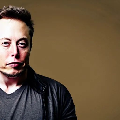 Image similar to portrait of elon musk, covering his ears with his hands, with a pained expression, from a loud noise of a rocket launch behind him