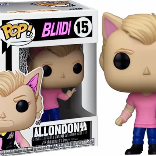 Image similar to blond catboy with pink shirt funko pop, funko pop