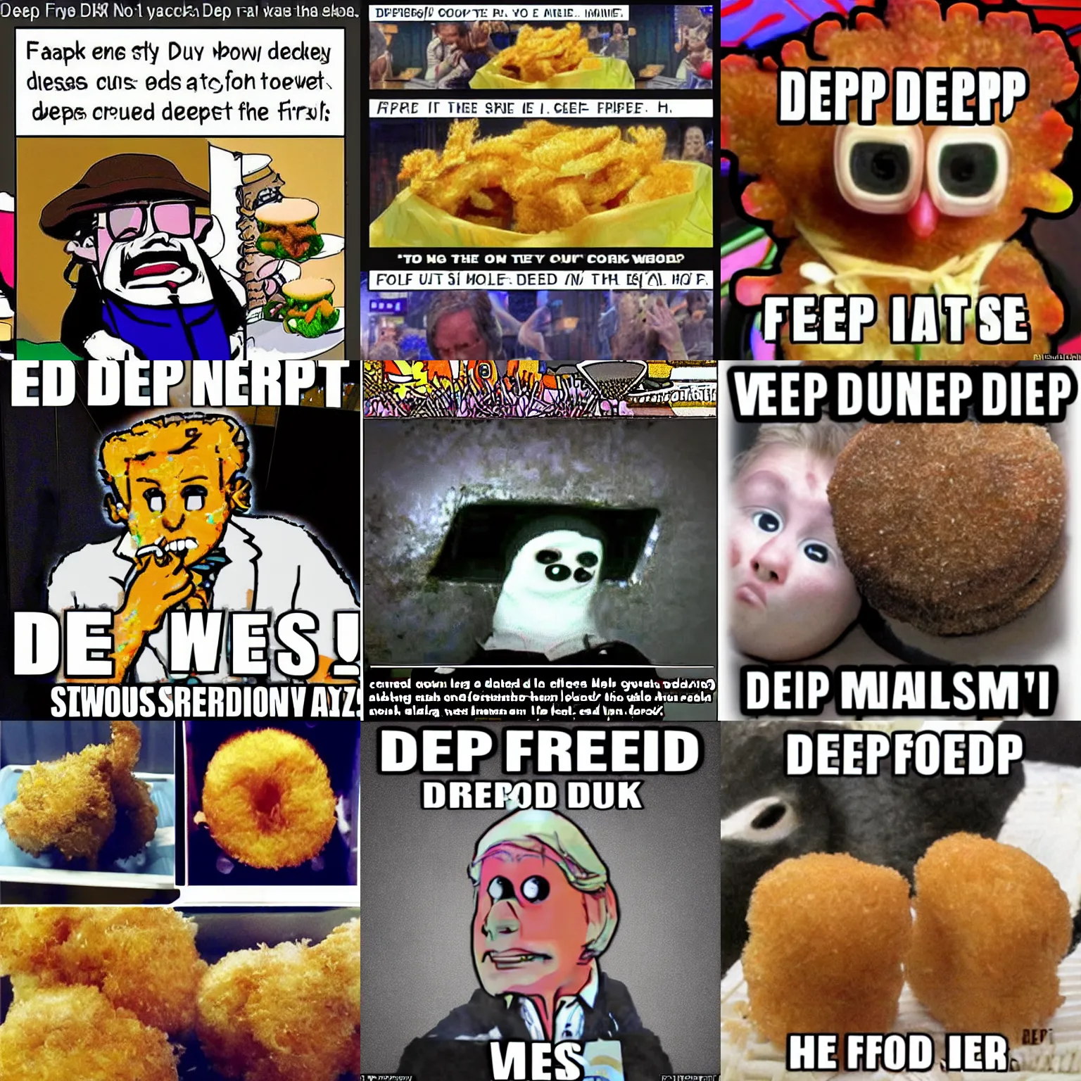 Prompt: deep fried dank meme