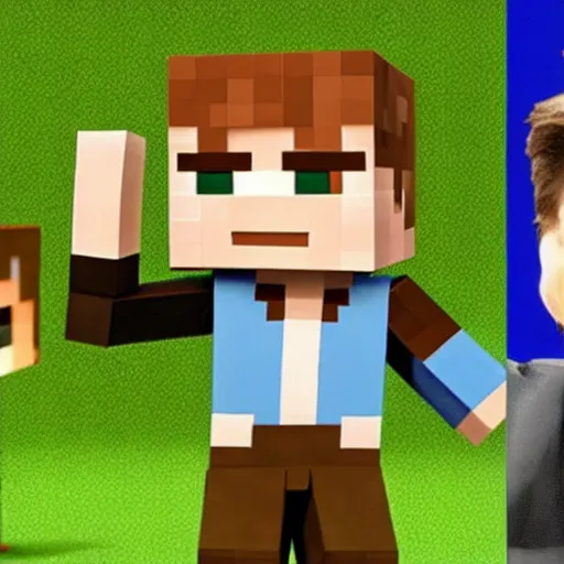 Image similar to Tom Cruise as a Minecraft character