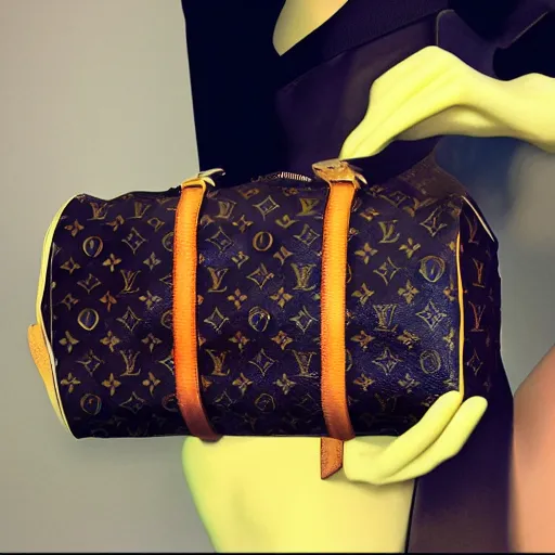 Prompt: a louis Vuitton bag collaboration with cowboy bebop.