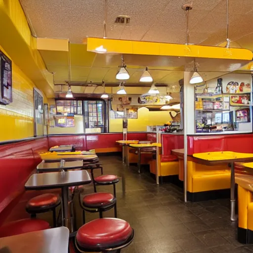 Image similar to wafflehouse interior