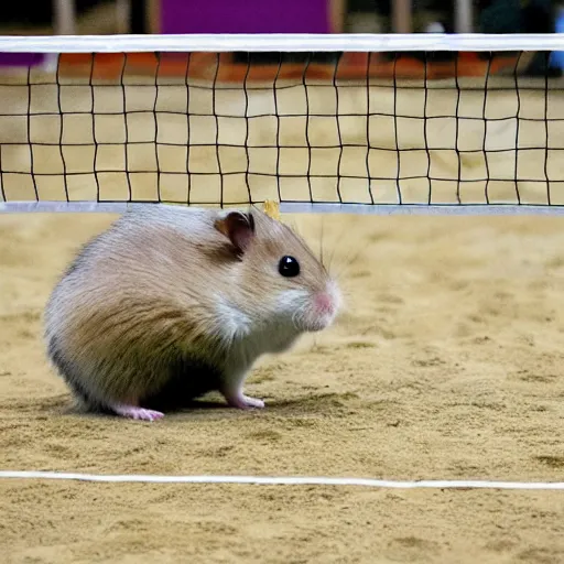 Image similar to a hamster playing voleyball