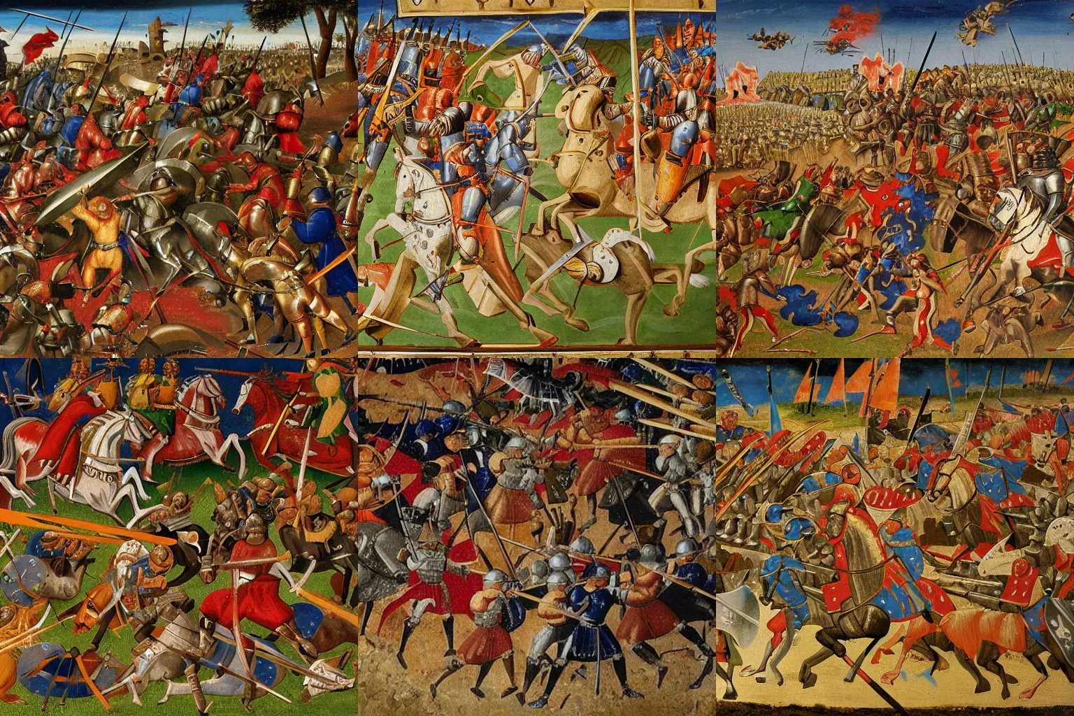 Prompt: medieval battle painting, highly detailed, 8k